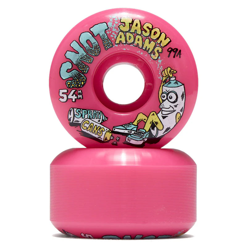 Snot Jason Adams Spray Cans Wheels Pink 54MM 99A Skateboard Wheels