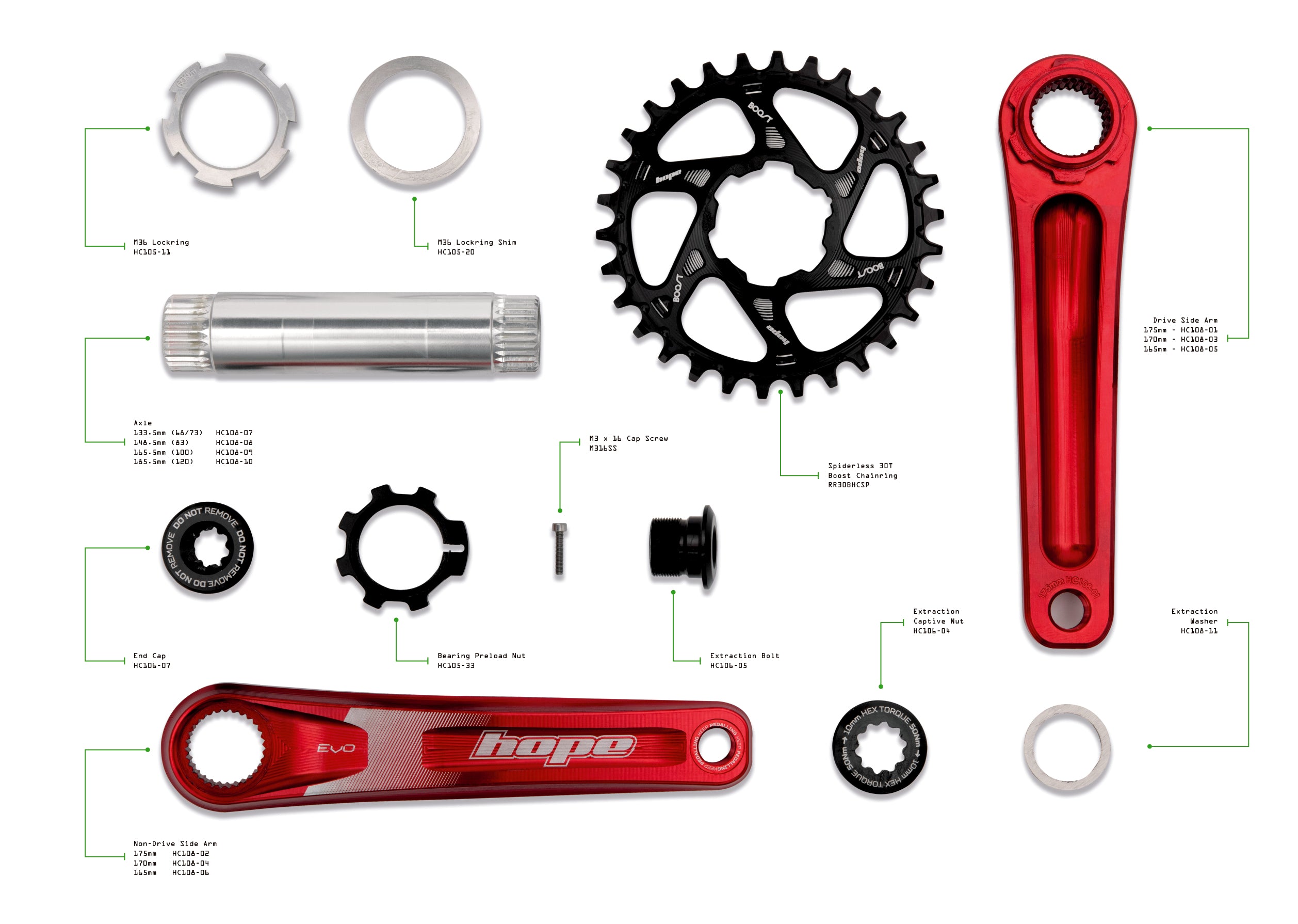 Hope Racing Evo Crankset