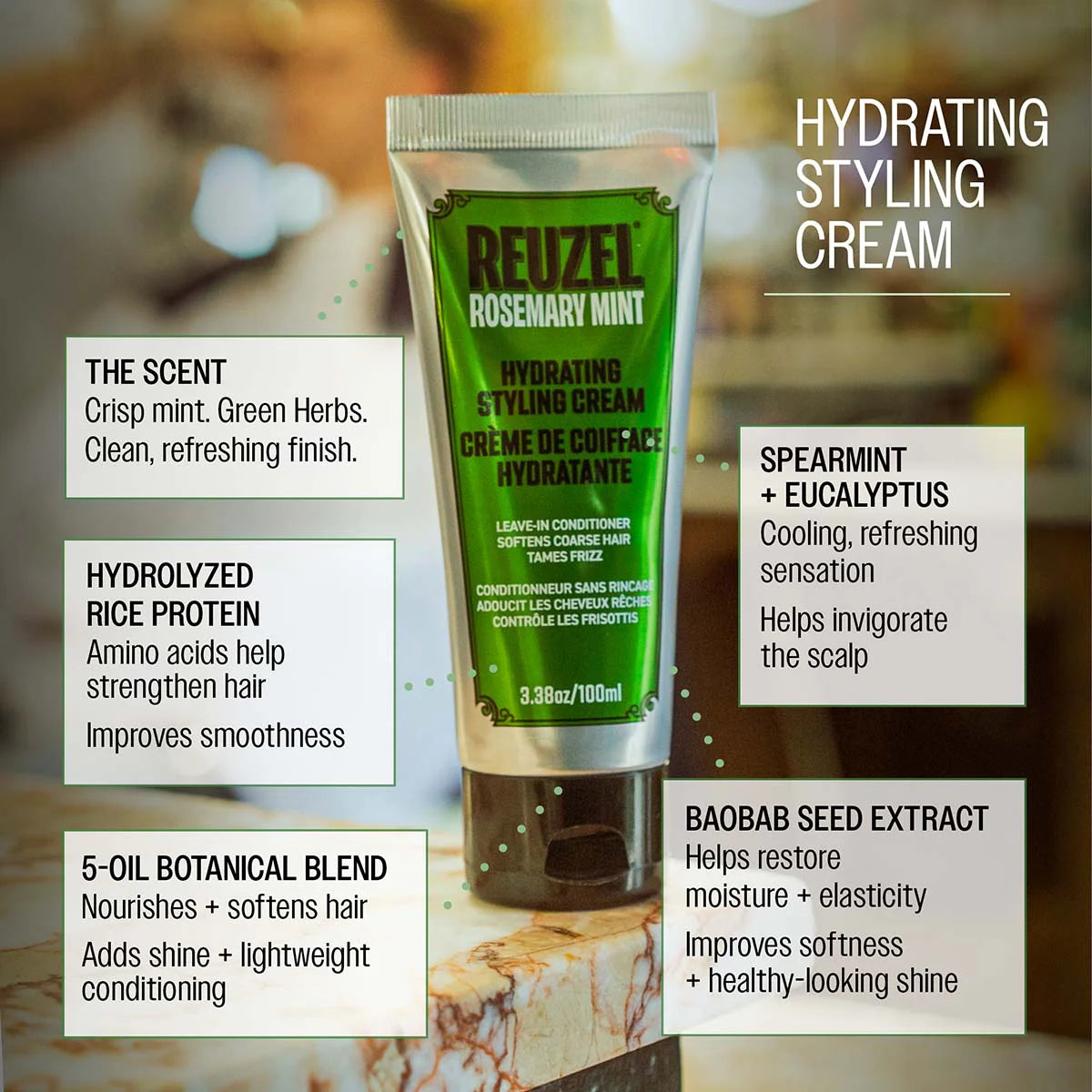 Reuzel Hydrating Styling Cream Rosemary Mint