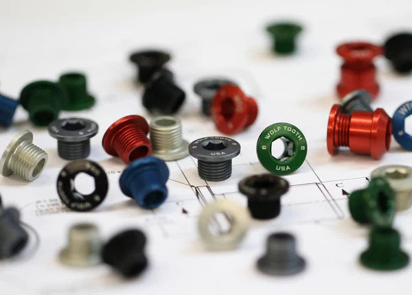 Wolf Tooth 1x Chainring Bolt Set - 6mm, Dual Hex Fittings, Set/5