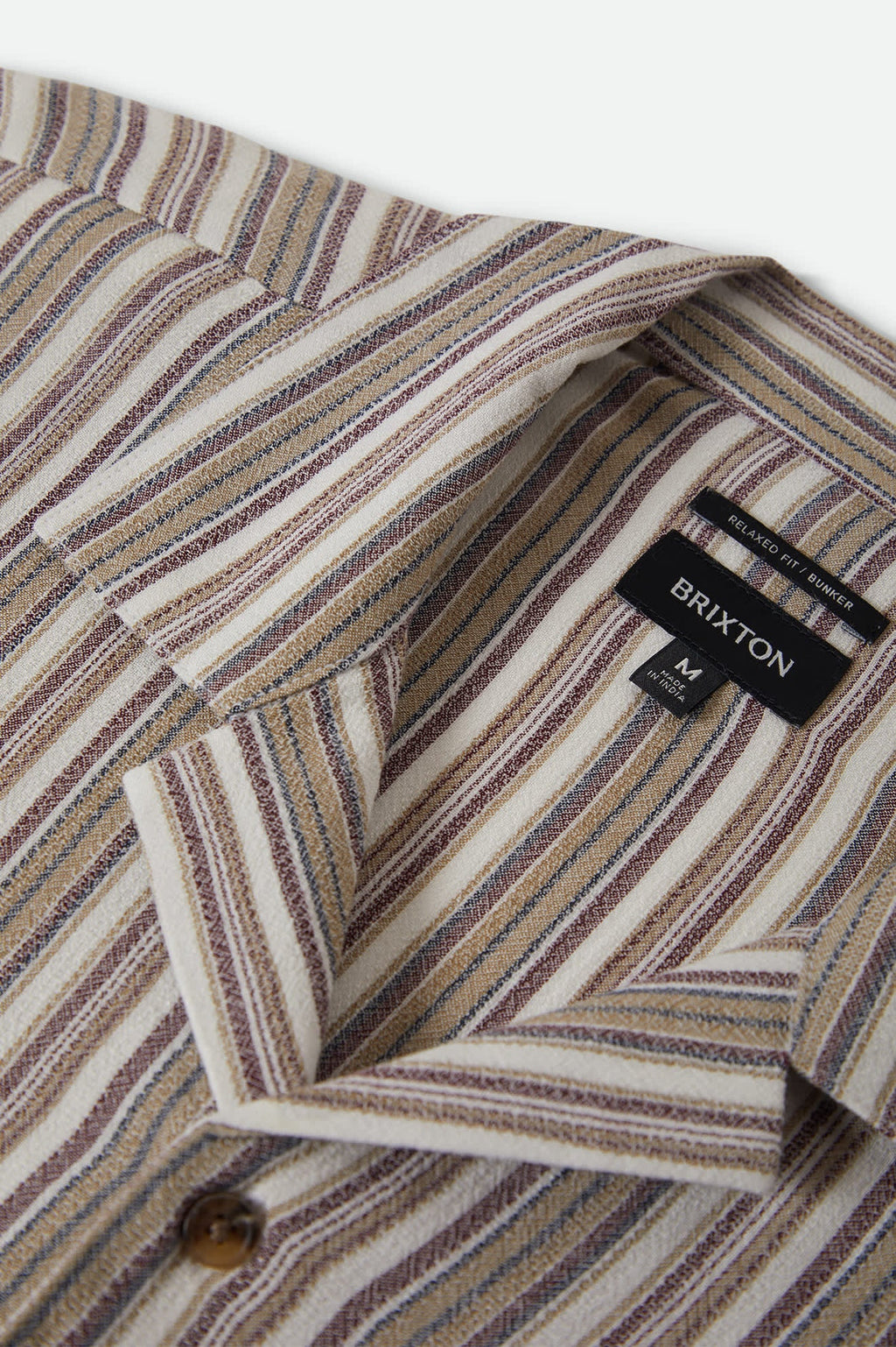 Brixton Bunker Twisted Stripe Camp Collar Shirt