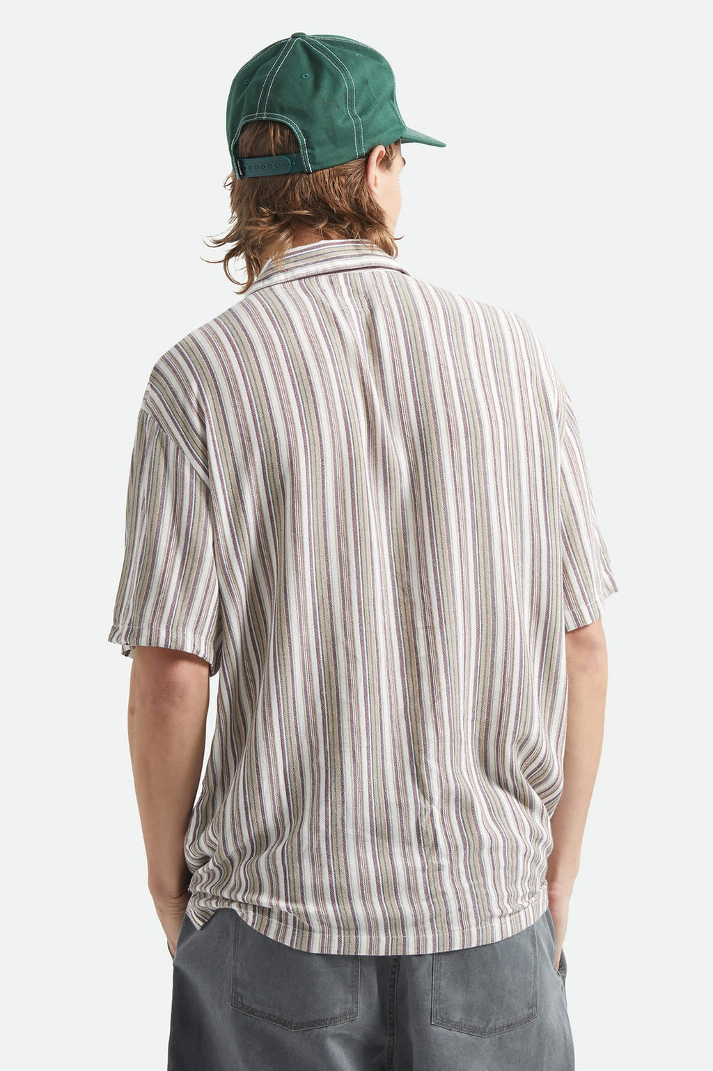 Brixton Bunker Twisted Stripe Camp Collar Shirt