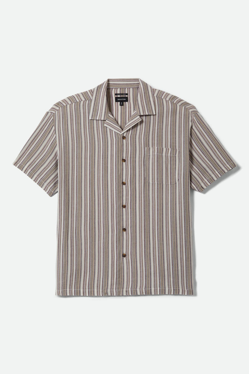 Brixton Bunker Twisted Stripe Camp Collar Shirt